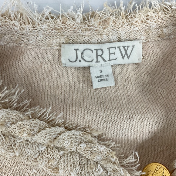 J. Crew Marled Fringe-Trim Sweater Lady Jacket - Picture 6 of 9